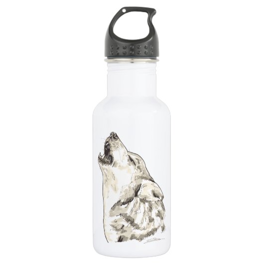 Bouteille D'eau Esprit de Shamanic de loup (Devant)