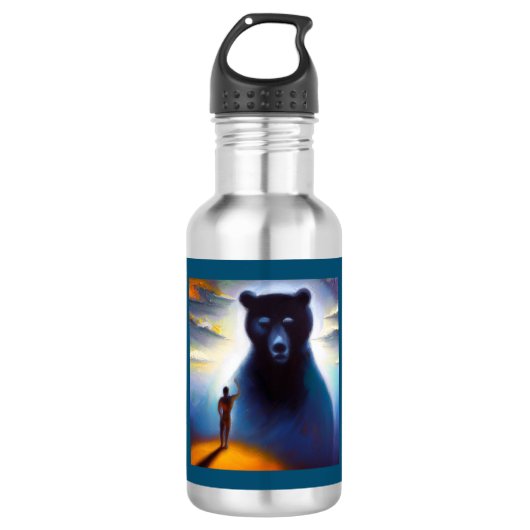 Bouteille D'eau Esprit Ours animal 2 (Devant)