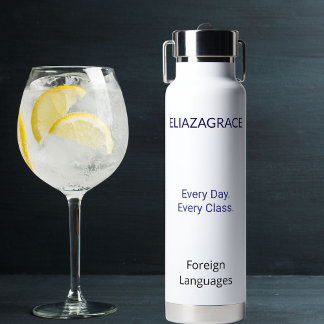 Bouteille D'eau Essentiels quotidiens personnalisés pour enseignan