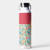 Bouteille D'eau Été amusant Monogramme élégant (Avant)