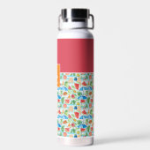 Bouteille D'eau Été amusant Monogramme élégant (Arrière)