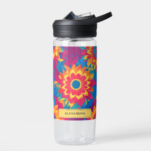 Bouteille D'eau Été d'hydratation florale tropicale colorée
