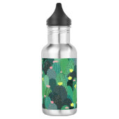 Bouteille D'eau Été Vert Turquoise Cactus Gold points Design migno (Gauche)