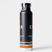 Bouteille D'eau Ethan nom signifiant sport monogramme orange (Plage)