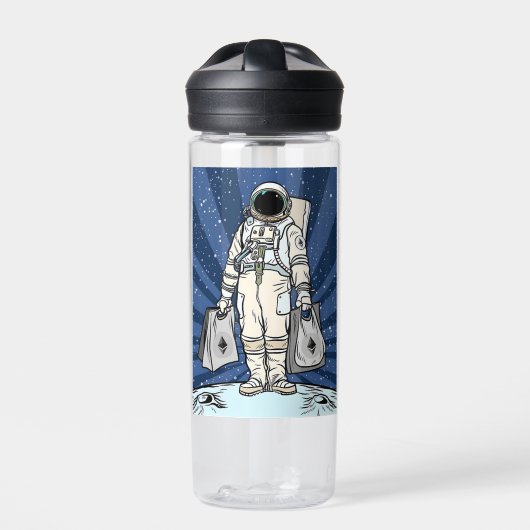 Bouteille D'eau Ethereum À La Lune ETH Space Man Merch (Extérieur)