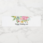 bouteille d'eau ÉTIQUETTE - boho floral (Étiquettes simples)