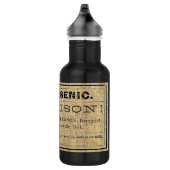 Bouteille D'eau Étiquette d'arsenic sur Burlap (Droite)