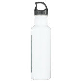 Bouteille D'eau Étiquette de café rouge des papilles rouges (Dos)