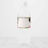 Bouteille d'eau Étiquette fille jumelle Africain,  (Dos)