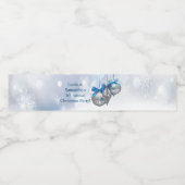 Bouteille d'eau Étiquette Hiver Flocon de neige or (Étiquettes simples)