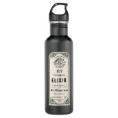 Bouteille D'eau Étiquette vintage d'élixir d'apothicaire (Devant)