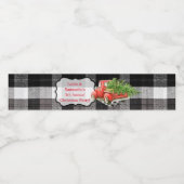 Bouteille d'eau Étiquette XMAS Camion Noël Buffalo (Étiquettes simples)