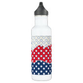 Bouteille D'eau Étoiles blanches sur Arrière - plan coloré (Droite)
