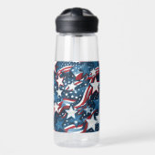 Bouteille d'eau Étoiles patriotiques (Avant)