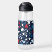 Bouteille d'eau Étoiles patriotiques (Arrière)