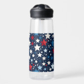 Bouteille d'eau Étoiles patriotiques (Avant)