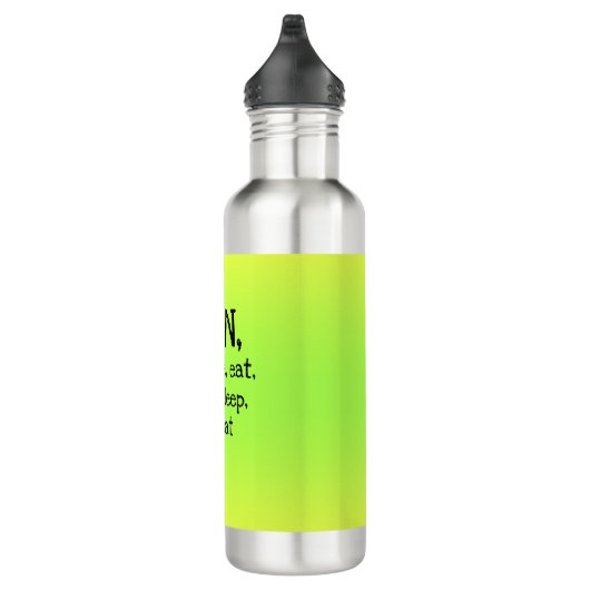 Bouteille D'eau EXÉCUTER, Hydrate, Manger, Amour, Dormir, Répéter (Droite)