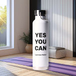 Bouteille D'eau Exercice Oui Vous Pouvez Dire Un Nom Personnalisé<br><div class="desc">Gym Workout Oui Vous Pouvez Dire Nom Personnalisé Cuivre Vacuum Insulated Water Bottle design. Vous pouvez laisser les mots "OUI VOUS POUVEZ" ou le customiser avec votre propre texte. Ajoutez-y votre nom. Il est simple et facile à personnaliser selon vos besoins. Parfait pour aller à des cadeaux de collège, des...</div>