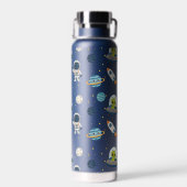 Bouteille D'eau Explorateur spatial de fusée extraterrestre astron (Arrière)