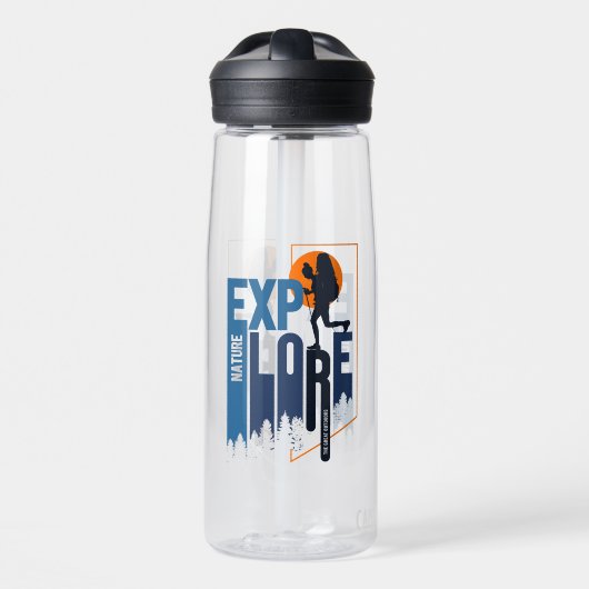 Bouteille D'eau Exploration de la nature | 25oz (Avant)
