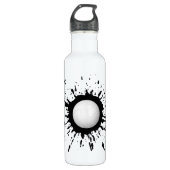 Bouteille D'eau Explosion de volleyball (blanche) (Devant)