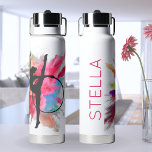 Bouteille D'eau Explosion en poudre colorée personnalisée Gymnasti<br><div class="desc">Ce design moderne de bouteille d'eau comprend une gymnastique féminine de couleur noire sur une explosion colorée de poudre et votre nom en texte rose pour un look simple, élégant et professionnel. Ajoutez votre nom et personnalisez-le. Pour plus de modification, cliquez sur "modifier à l'aide de l'outil de conception", et...</div>
