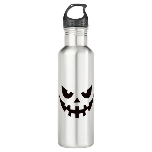 Bouteille D'eau Face Citrouille Halloween (Devant)