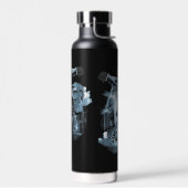 Bouteille D'eau Faceless - Techno-Goth Streetwear Design (Gauche)