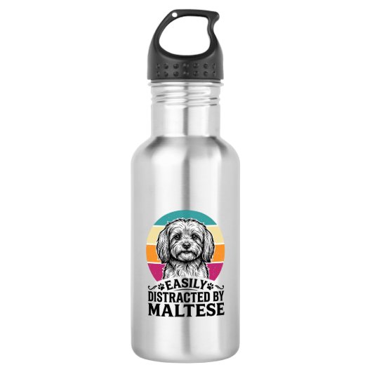 Bouteille D'eau Facilement Distrait Par La Conception De Chien Vin (Devant)