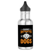 Bouteille D'eau Facilement Distrait Par Les Chiens (Gauche)