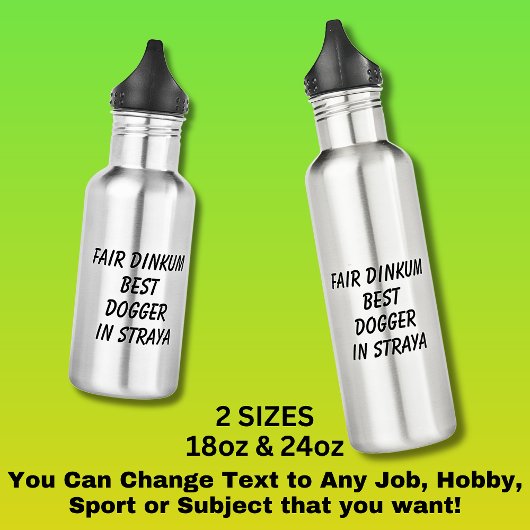 Bouteille D'eau Fair Dinkum MEILLEUR DOGGER à Straya