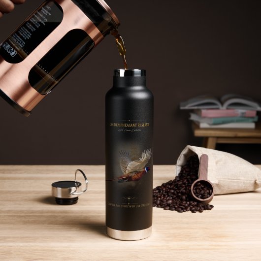 Bouteille D'eau Faisan, chasse royale (Café (pivoté))