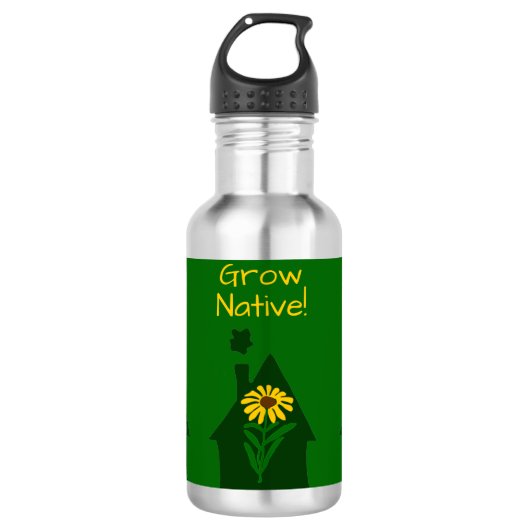 Bouteille D'eau Faisons pousser les plantes indigènes ! (Devant)