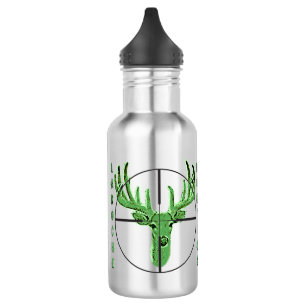 Bouteille D'eau Faites votre propre logo de chasse de cerfs