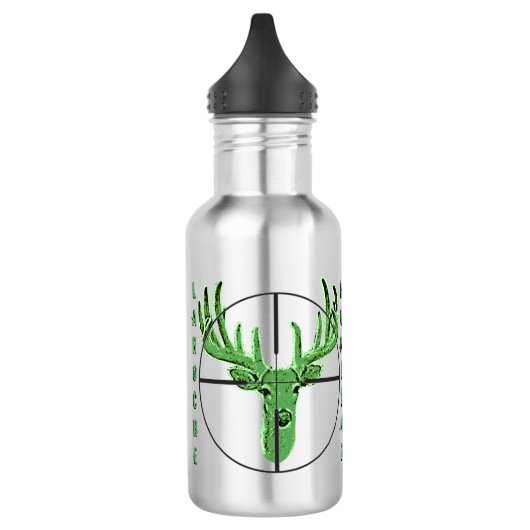 Bouteille D'eau Faites votre propre logo de chasse de cerfs (Gauche)