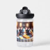 Bouteille D'eau Famille de souris à la table à manger (Avant)