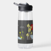 Bouteille D'eau Famille d'éléphants mignons Whimsical dans les arb (Droite)