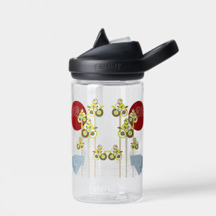 Bouteille D'eau Famille D'Éléphants Whimsical Dans La Forêt Et Le