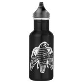 Bouteille D'eau Faucon pèlerin dessin en blanc (Droite)