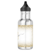 Bouteille D'eau Faux Gold Parties scintillant Sparkly Monogramme N (Droite)