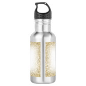 Bouteille D'eau Faux Gold Parties scintillant Sparkly Monogramme N (Dos)