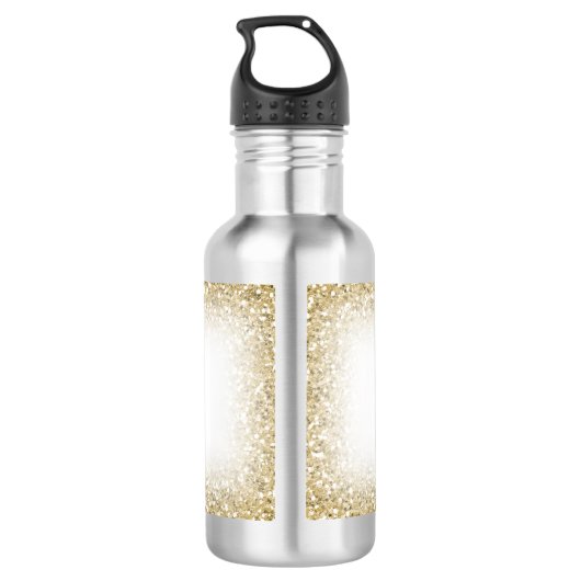 Bouteille D'eau Faux Gold Parties scintillant Sparkly Monogramme N (Dos)