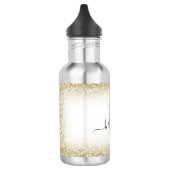 Bouteille D'eau Faux Gold Parties scintillant Sparkly Monogramme N (Gauche)