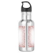 Bouteille D'eau Faux Rose Gold Rose Parties scintillant Monogramme (Dos)