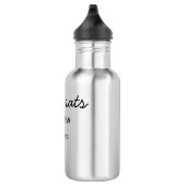 Bouteille D'eau Félicitations minimales simples ajouter nom date a (Droite)
