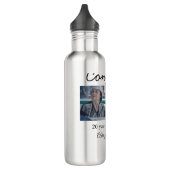 Bouteille D'eau Félicitations pour votre retraite ajouter le nom d (Gauche)