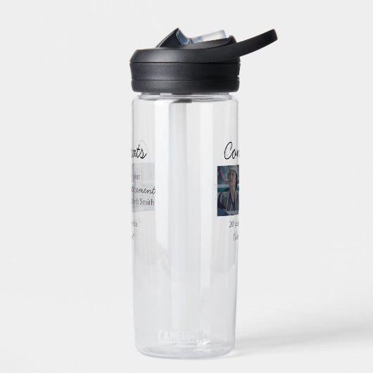 Bouteille D'eau Félicitations pour votre retraite ajouter le nom d (Gauche)