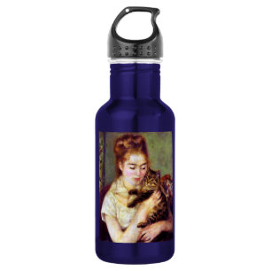 Bouteille D'eau Femme avec chat, Auguste Renoir