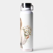 Bouteille D'eau Femme Avec Daisy Bouquet (Arrière)