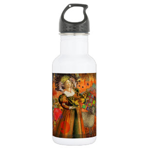 Bouteille D'eau Femme Bélier Orange : Collage d'art antique gothiq
